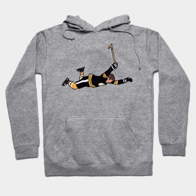 Bobby Orr Diving Celebration Hoodie by rattraptees